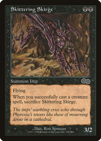 Skittering Skirge [Urza's Saga] | Cards and Coasters CA