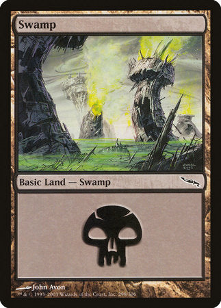 Swamp (298) [Mirrodin] | Cards and Coasters CA