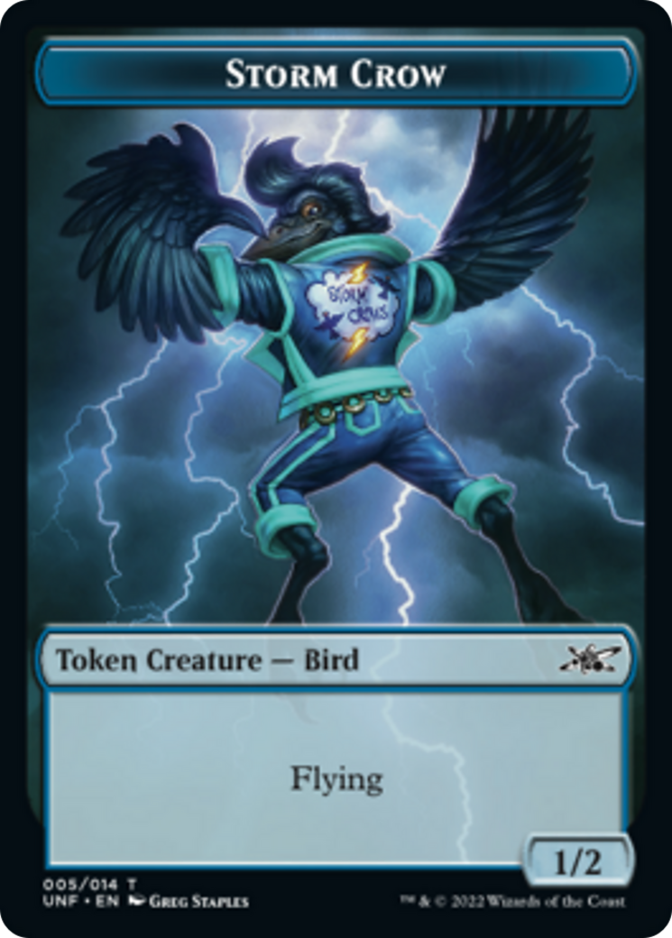 Teddy Bear // Storm Crow Double-sided Token [Unfinity Tokens] | Cards and Coasters CA