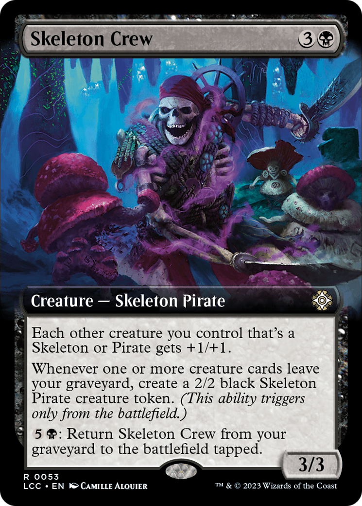 Skeleton Crew (Extended Art) [The Lost Caverns of Ixalan Commander] | Cards and Coasters CA