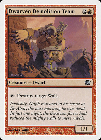 Dwarven Demolition Team [Eighth Edition] | Cards and Coasters CA
