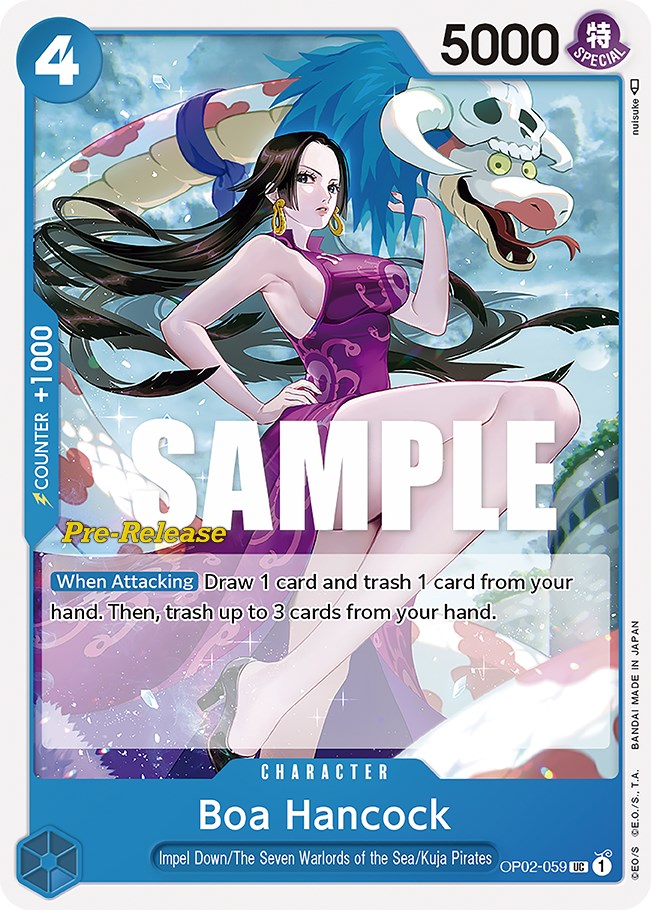 Boa Hancock [Paramount War Pre-Release Cards] | Cards and Coasters CA