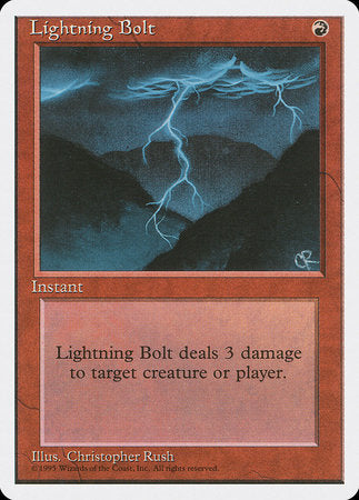 Lightning Bolt [Fourth Edition] | Cards and Coasters CA