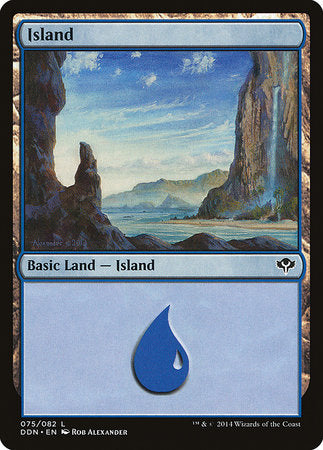 Island (75) [Duel Decks: Speed vs. Cunning] | Cards and Coasters CA