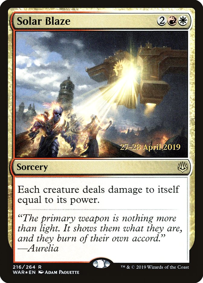 Solar Blaze  [War of the Spark Prerelease Promos] | Cards and Coasters CA