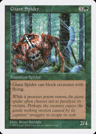 Giant Spider [Fifth Edition] | Cards and Coasters CA