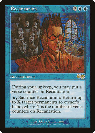 Recantation [Urza's Saga] | Cards and Coasters CA