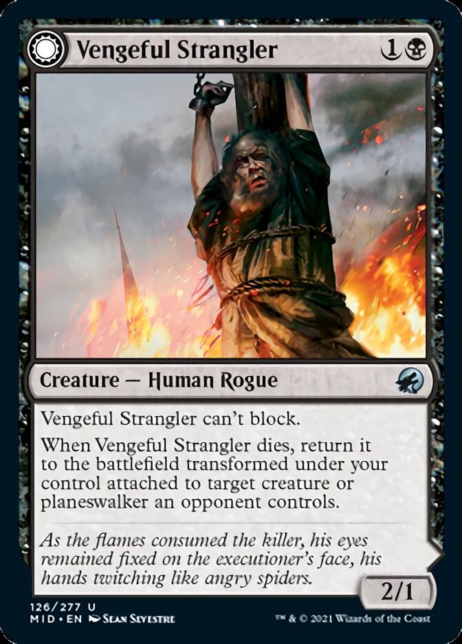 Vengeful Strangler // Strangling Grasp [Innistrad: Midnight Hunt] | Cards and Coasters CA