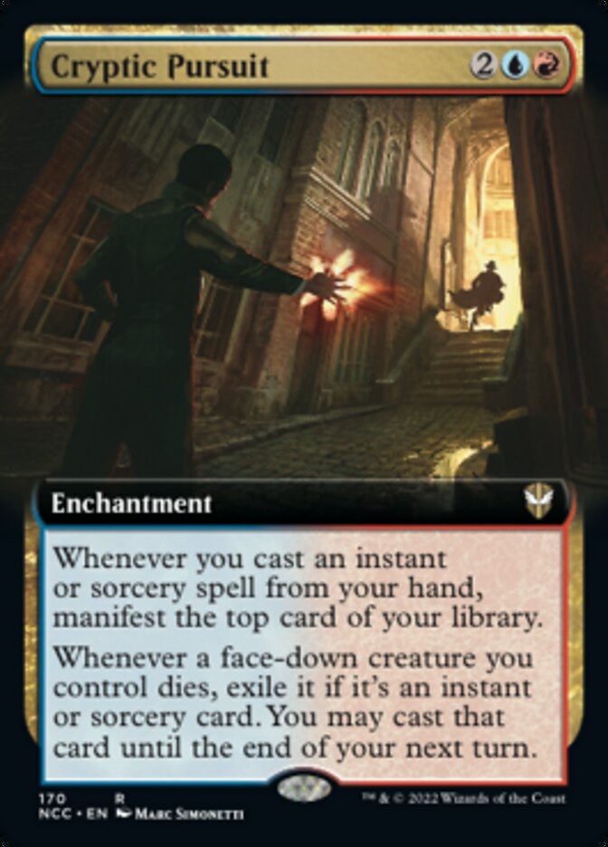 Cryptic Pursuit (Extended Art) [Streets of New Capenna Commander] | Cards and Coasters CA