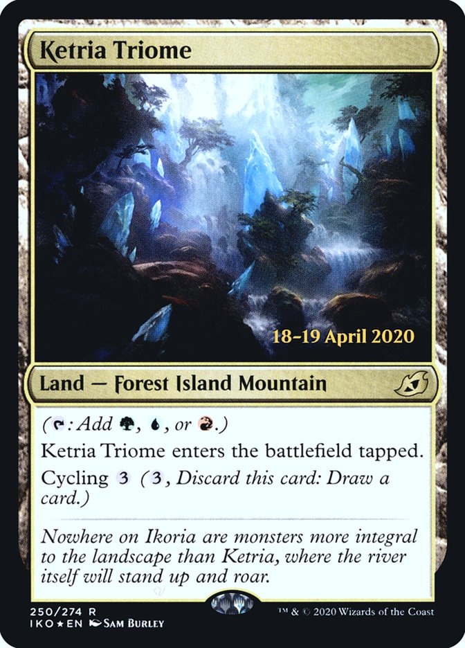 Ketria Triome  [Ikoria: Lair of Behemoths Prerelease Promos] | Cards and Coasters CA