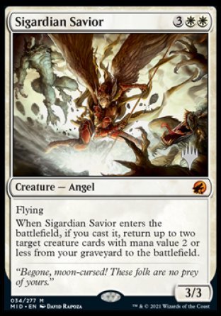 Sigardian Savior (Promo Pack) [Innistrad: Midnight Hunt Promos] | Cards and Coasters CA