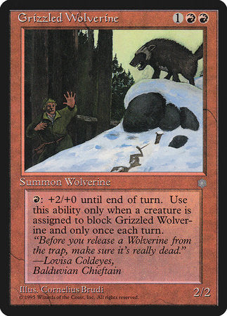 Grizzled Wolverine [Ice Age] | Cards and Coasters CA
