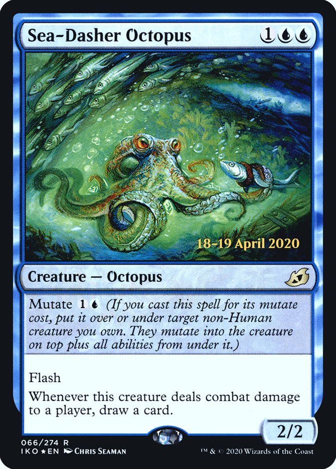 Sea-Dasher Octopus  [Ikoria: Lair of Behemoths Prerelease Promos] | Cards and Coasters CA