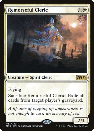 Remorseful Cleric [Core Set 2019] | Cards and Coasters CA