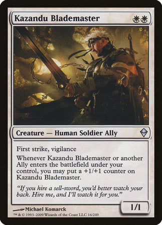 Kazandu Blademaster [Zendikar] | Cards and Coasters CA