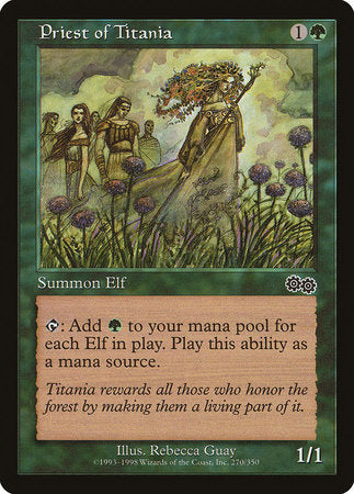 Priest of Titania [Urza's Saga] | Cards and Coasters CA