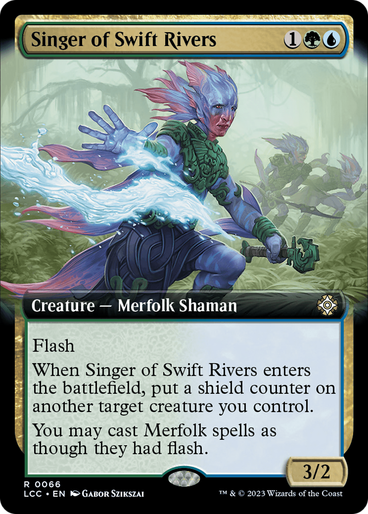 Singer of Swift Rivers (Extended Art) [The Lost Caverns of Ixalan Commander] | Cards and Coasters CA