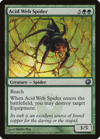 Acid Web Spider [Scars of Mirrodin] | Cards and Coasters CA