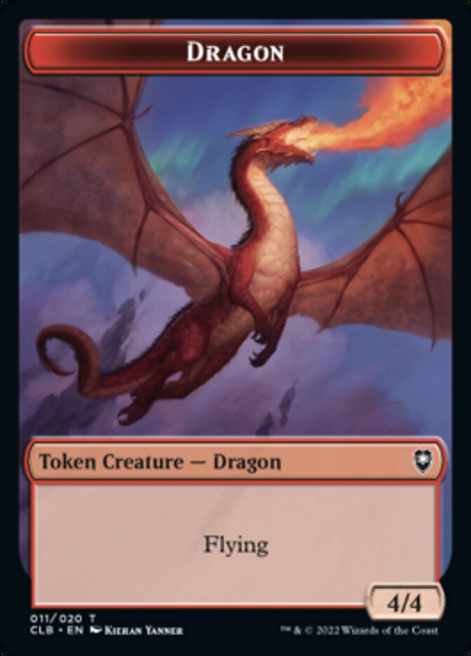 Dragon Token [Commander Legends: Battle for Baldur's Gate Tokens] | Cards and Coasters CA