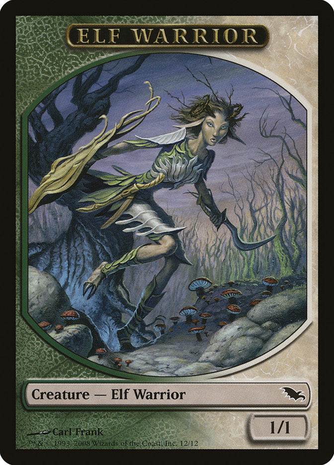 Elf Warrior (12/12) [Shadowmoor Tokens] | Cards and Coasters CA