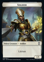 Soldier (09) // Cat Beast Double-sided Token [Streets of New Capenna Commander Tokens] | Cards and Coasters CA