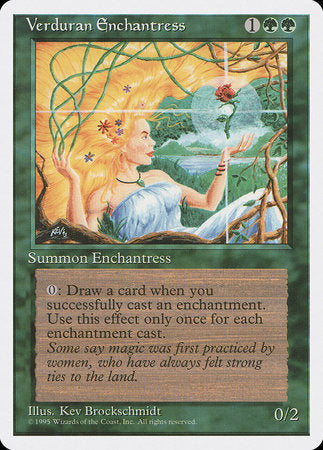 Verduran Enchantress [Fourth Edition] | Cards and Coasters CA