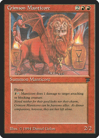 Crimson Manticore [Legends] | Cards and Coasters CA