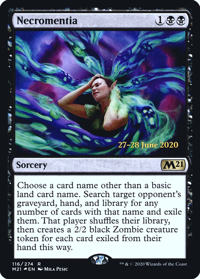 Necromentia  [Core Set 2021 Prerelease Promos] | Cards and Coasters CA