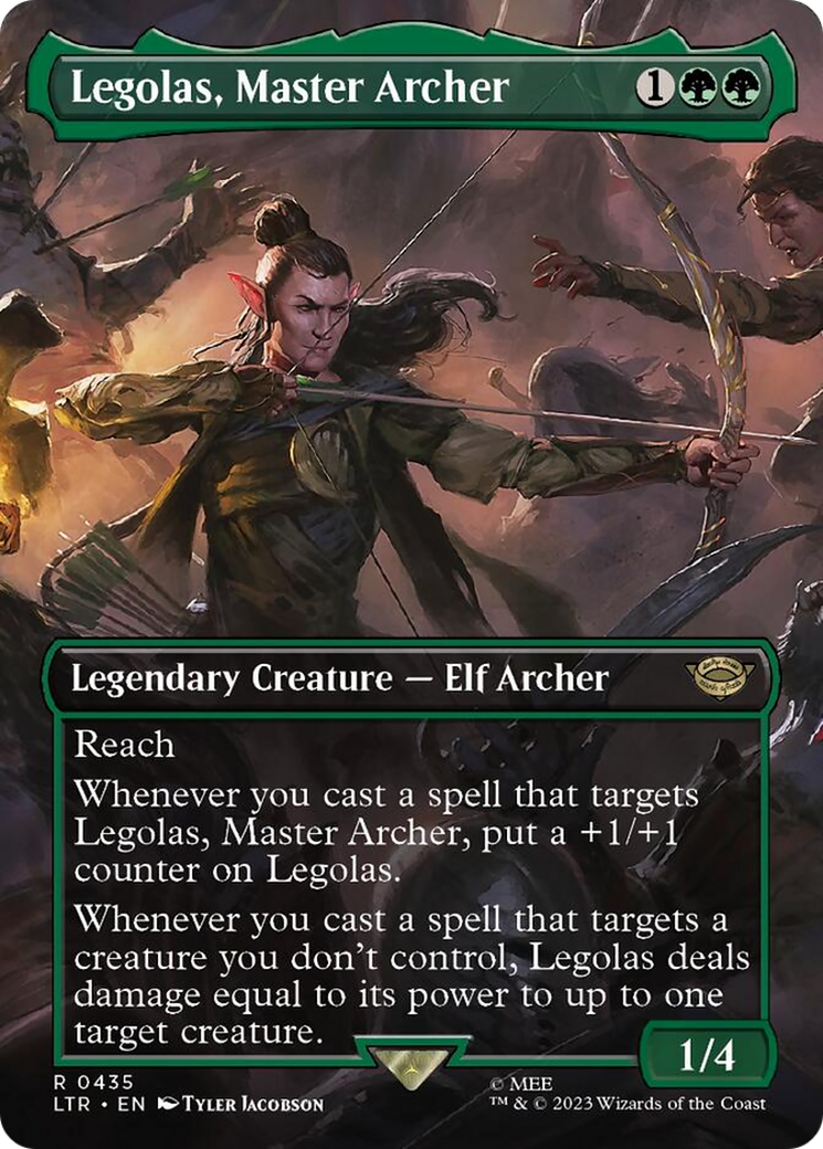Legolas, Master Archer (Borderless Alternate Art) [The Lord of the Rings: Tales of Middle-Earth] | Cards and Coasters CA