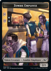 Zombie Employee // Food (011) Double-sided Token [Unfinity Tokens] | Cards and Coasters CA