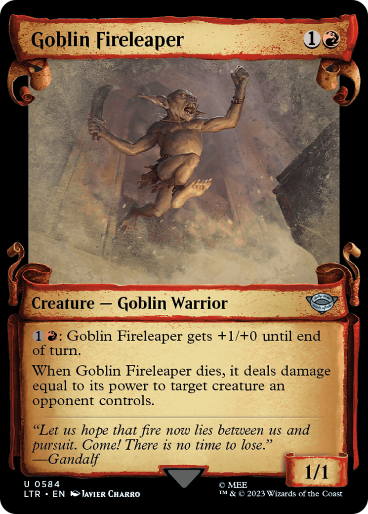 Goblin Fireleaper [The Lord of the Rings: Tales of Middle-Earth Showcase Scrolls] | Cards and Coasters CA