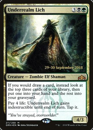 Underrealm Lich [Guilds of Ravnica Promos] | Cards and Coasters CA