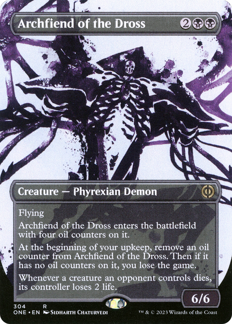 Archfiend of the Dross (Borderless Ichor) [Phyrexia: All Will Be One] | Cards and Coasters CA