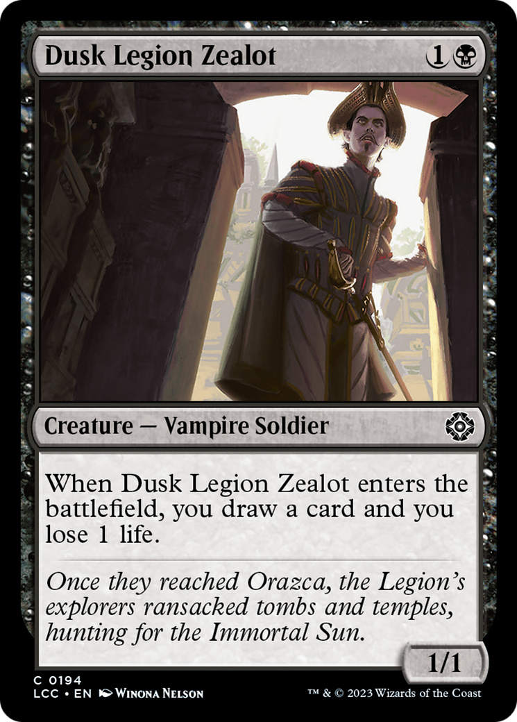 Dusk Legion Zealot [The Lost Caverns of Ixalan Commander] | Cards and Coasters CA