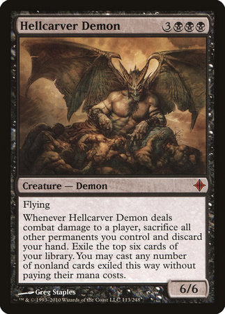 Hellcarver Demon [Rise of the Eldrazi] | Cards and Coasters CA
