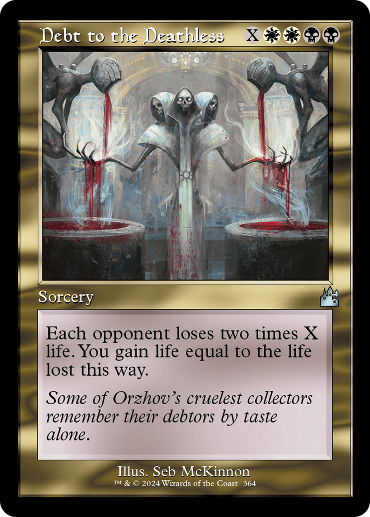 Debt to the Deathless (Retro Frame) [Ravnica Remastered] | Cards and Coasters CA