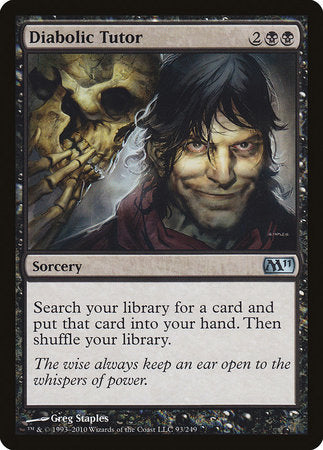 Diabolic Tutor [Magic 2011] | Cards and Coasters CA