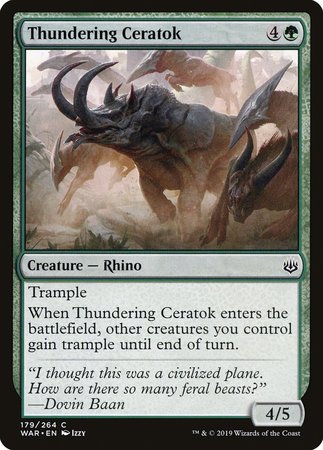 Thundering Ceratok [War of the Spark] | Cards and Coasters CA