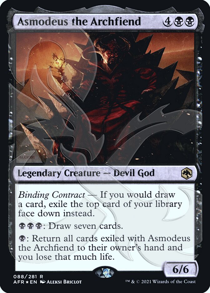 Asmodeus the Archfiend (Ampersand Promo) [Dungeons & Dragons: Adventures in the Forgotten Realms Promos] | Cards and Coasters CA