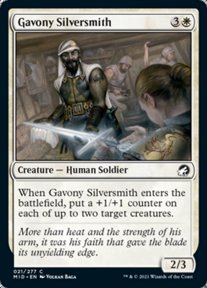 Gavony Silversmith [Innistrad: Midnight Hunt] | Cards and Coasters CA