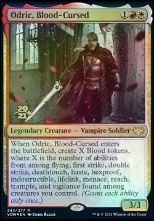 Odric, Blood-Cursed [Innistrad: Crimson Vow Prerelease Promos] | Cards and Coasters CA