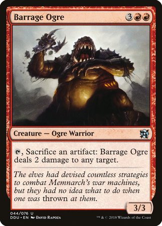 Barrage Ogre [Duel Decks: Elves vs. Inventors] | Cards and Coasters CA