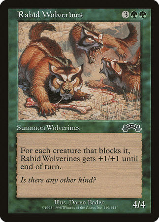 Rabid Wolverines [Exodus] | Cards and Coasters CA