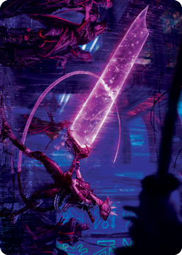Enormous Energy Blade Art Card [Kamigawa: Neon Dynasty Art Series] | Cards and Coasters CA