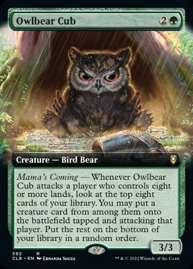 Owlbear Cub (Extended Art) [Commander Legends: Battle for Baldur's Gate] | Cards and Coasters CA