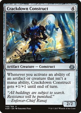 Crackdown Construct [Aether Revolt] | Cards and Coasters CA