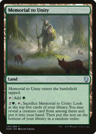 Memorial to Unity [Dominaria] | Cards and Coasters CA