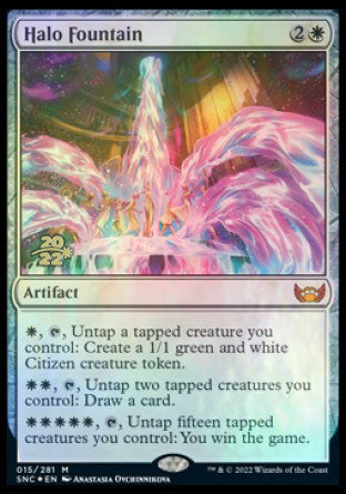 Halo Fountain [Streets of New Capenna Prerelease Promos] | Cards and Coasters CA