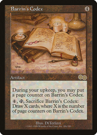 Barrin's Codex [Urza's Saga] | Cards and Coasters CA