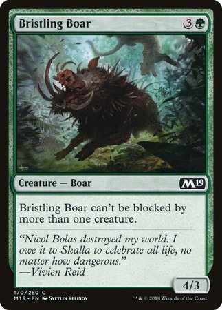 Bristling Boar [Core Set 2019] | Cards and Coasters CA